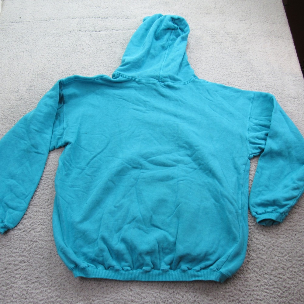 Ritz Womans Teal Blue Cotton Blend Pullover Hoodie Sweatshirt Medium - Picture 5 of 7